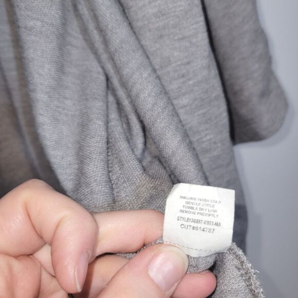 Pebble and Stone Grey Open Drapey Bell Sleeve Cardigan Large - Picture 5 of 11